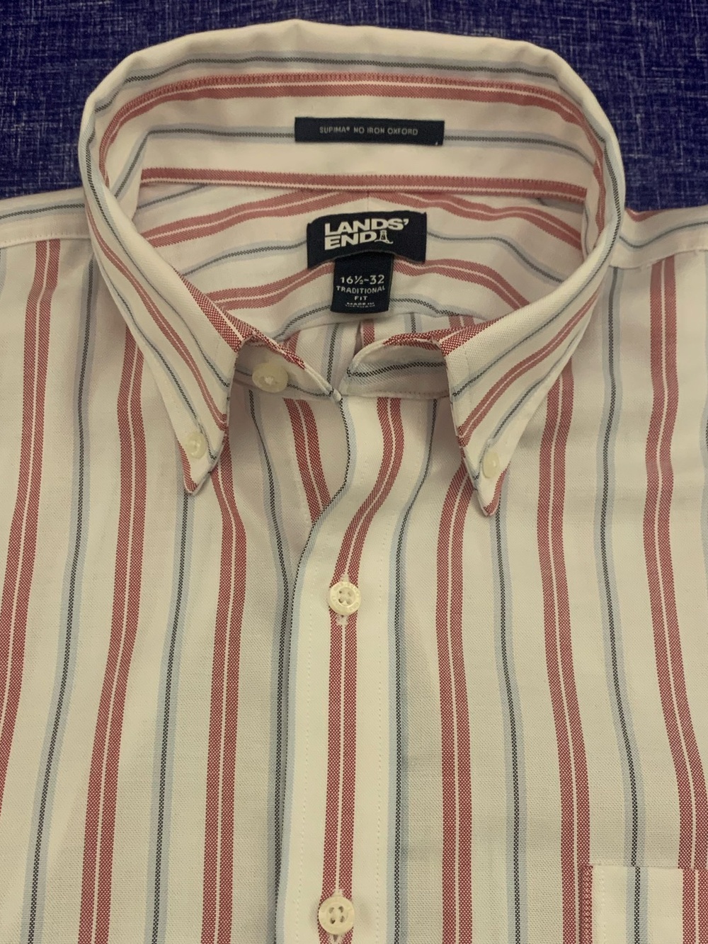 LANDS’ END Traditional Fit Supima Cotton No Iron Oxford Shirt